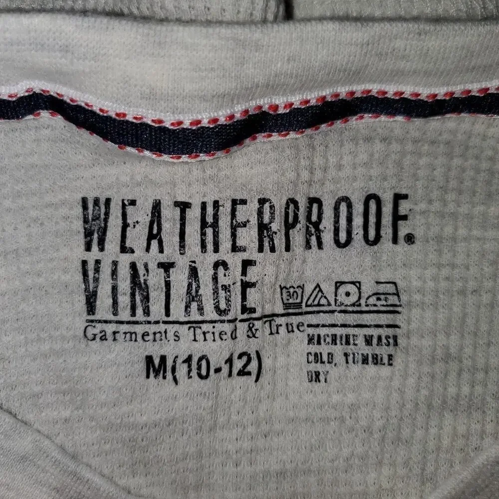 weatherproof vintage medium 10-12 boys long sleeve tee